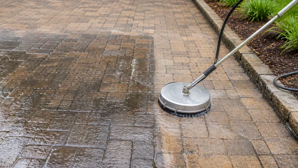 Before-service condition for Port St. Lucie Paver Sealing