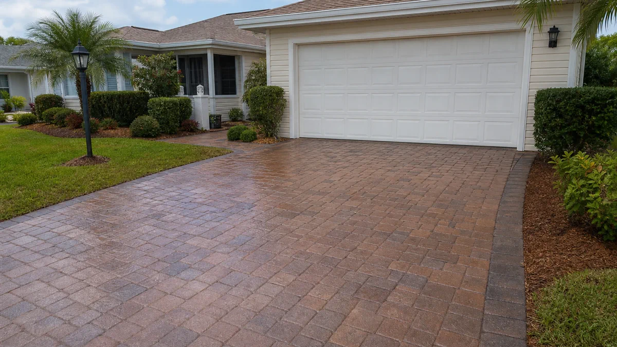 Finished project result for Port St. Lucie Paver Sealing