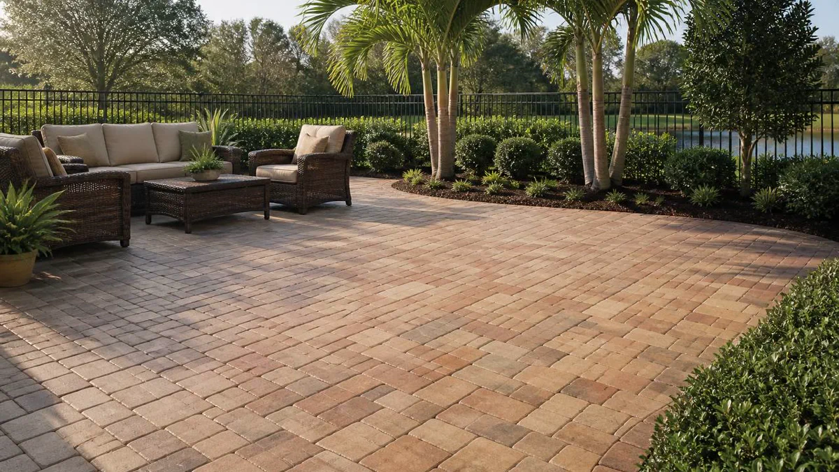 Finished project result for Port St. Lucie Paver Sealing